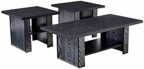 Coaster Modern 3-Piece Occasional Coffee Table Set Black Oak 700345