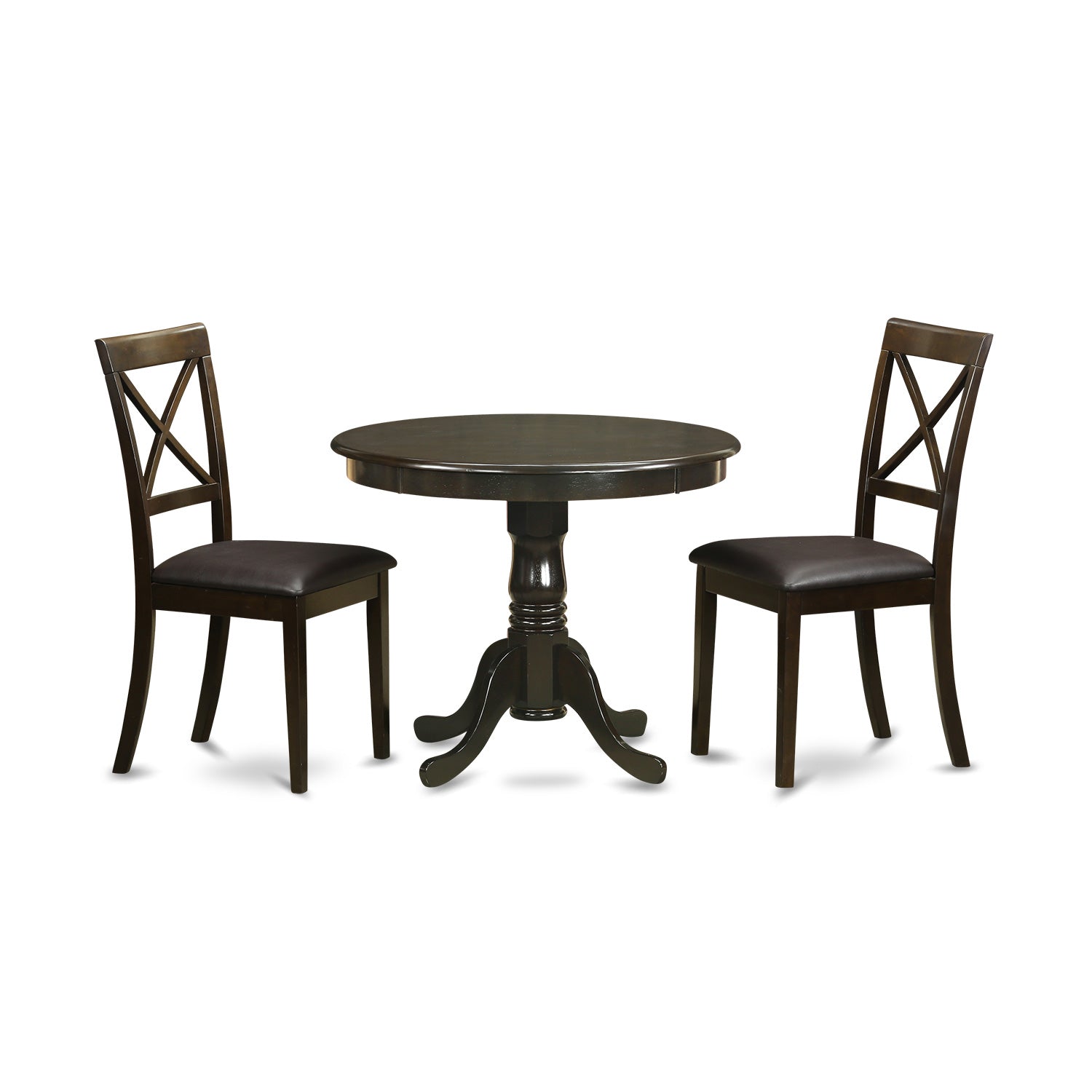 ANBO3-CAP-LC 3 PC Kitchen Table-Kitchen Table and 2 Dining Chairs