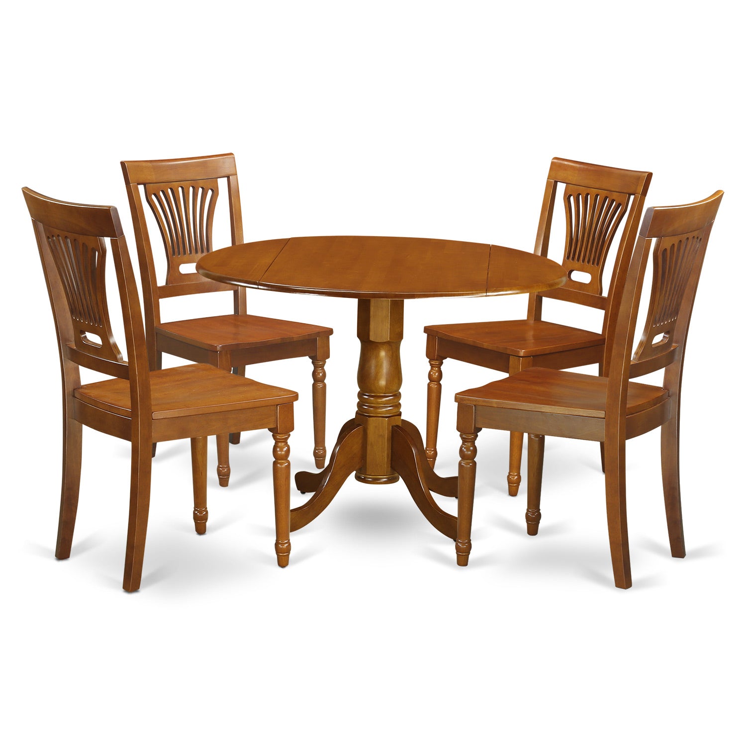 DLPL5-SBR-W 5 Pc Kitchen nook Dining set-small Kitchen Table and 4 Dining Chairs