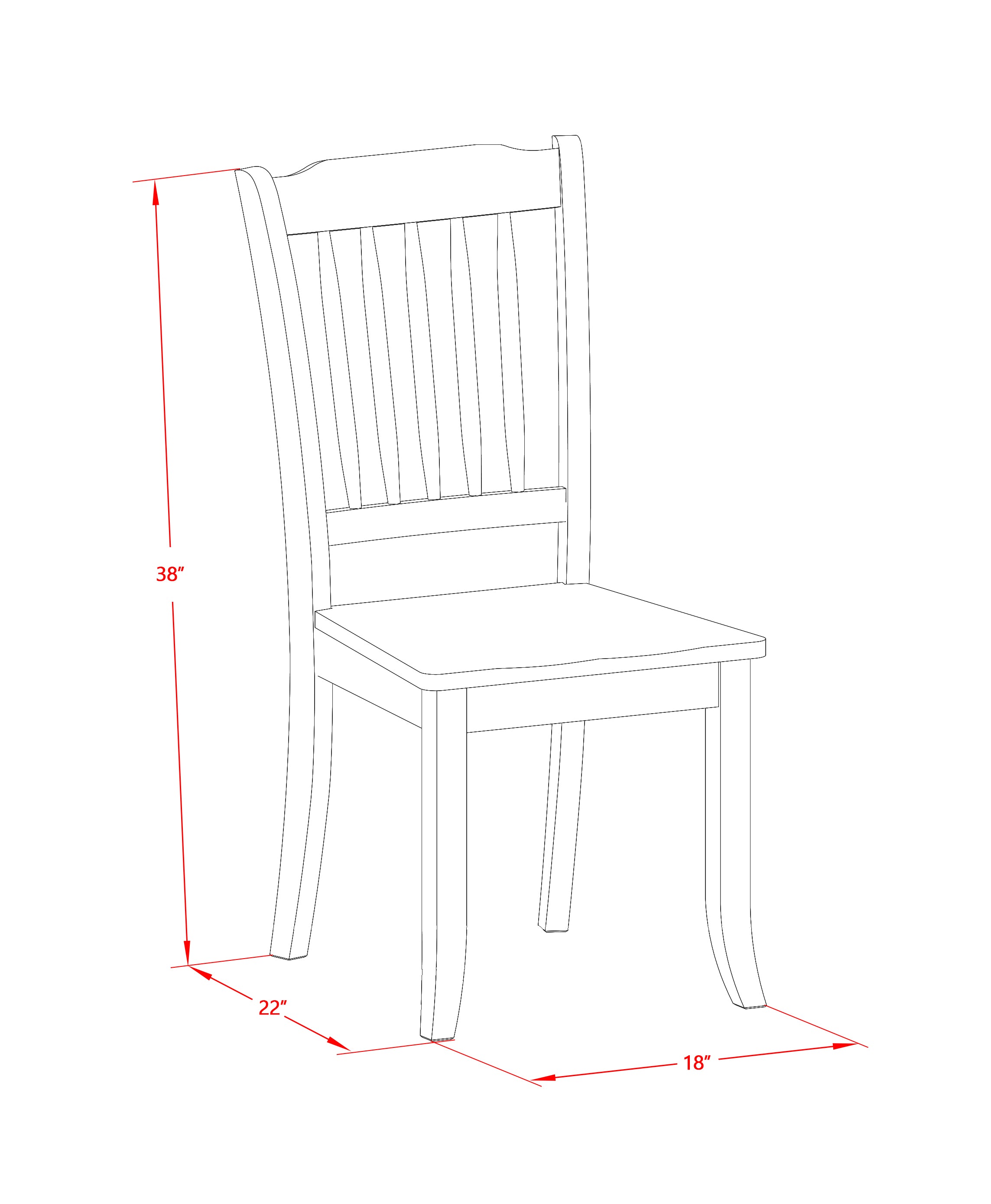 DAC-LWH-W Danbury vertical slatted back chairs in Linen white finish