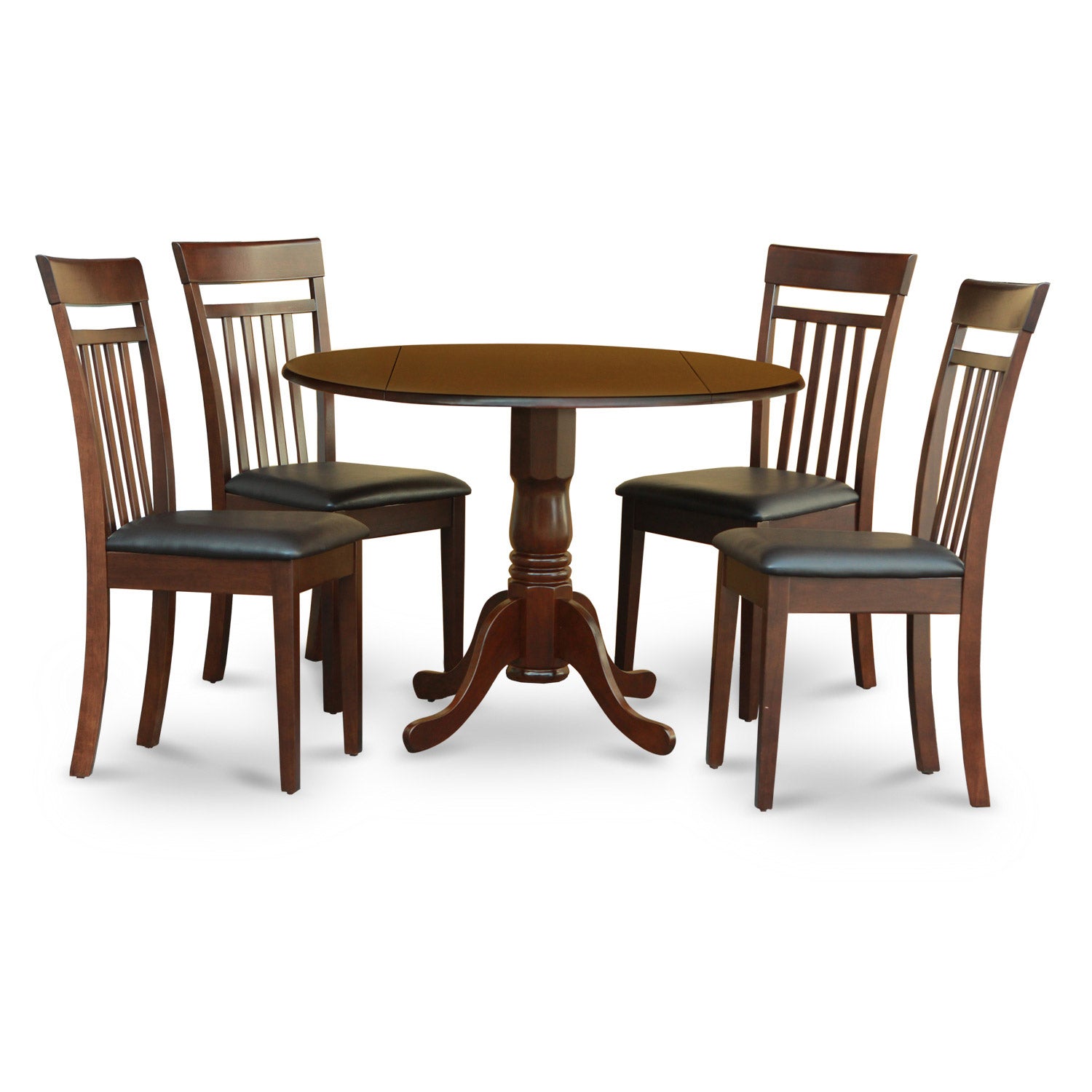 DLCA5-MAH-LC 5 PC Kitchen Table set-small Table-plus 4 Kitchen Chairs