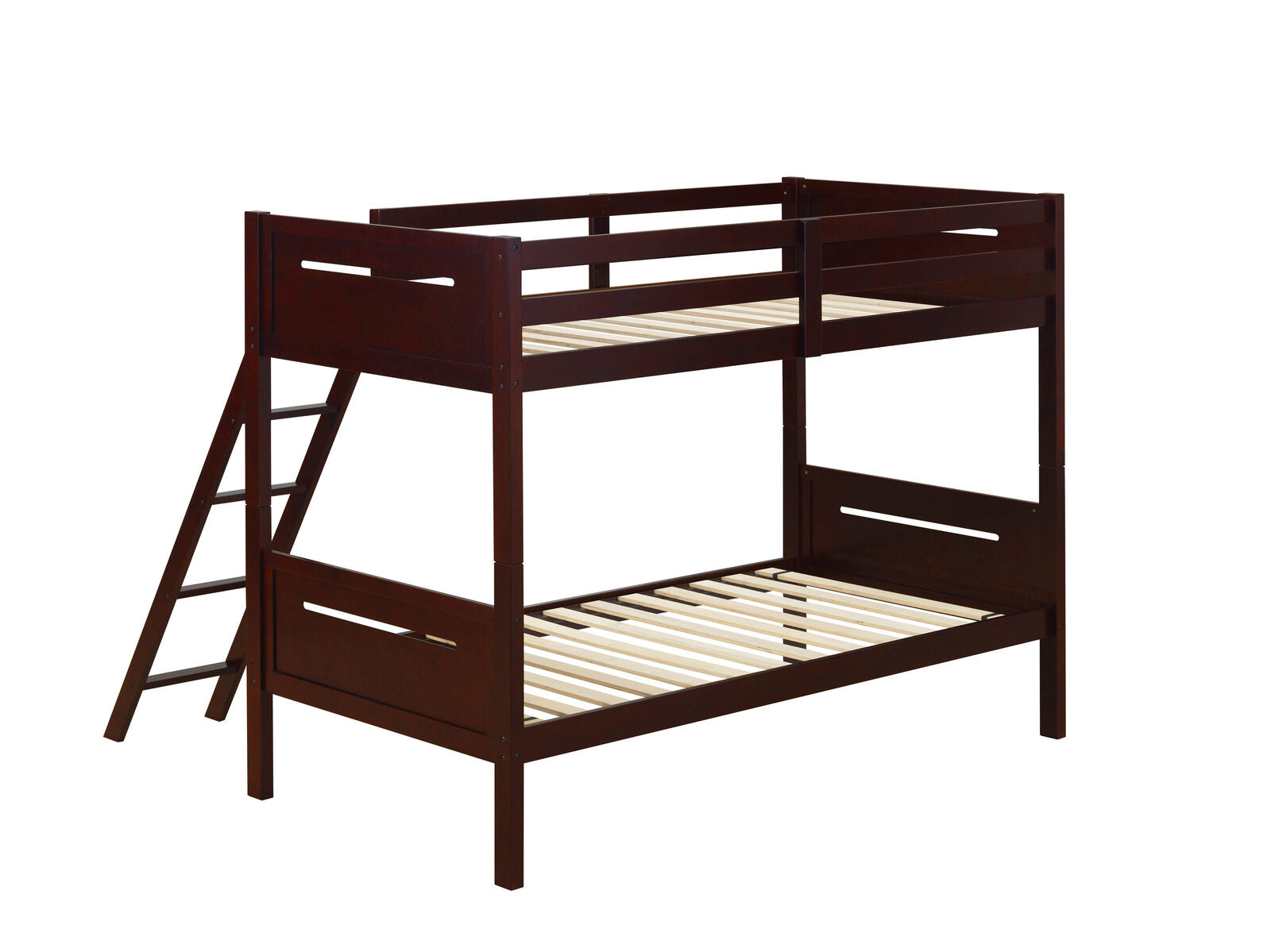 Coaster Solid Wood Separable Littleton Twin Over Twin Bunk Bed Brown 405051BRN