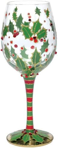 Lolita Holly Berry (Christmas) Wine Glass Retired