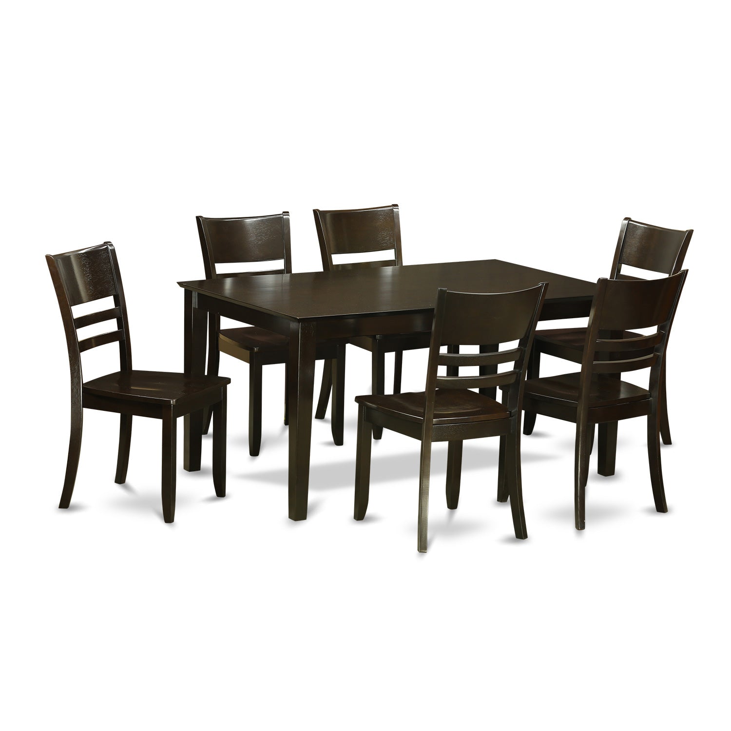 CALY7-CAP-W 7 Pc Dining room set for 6-Dining Table and 6 Chairs