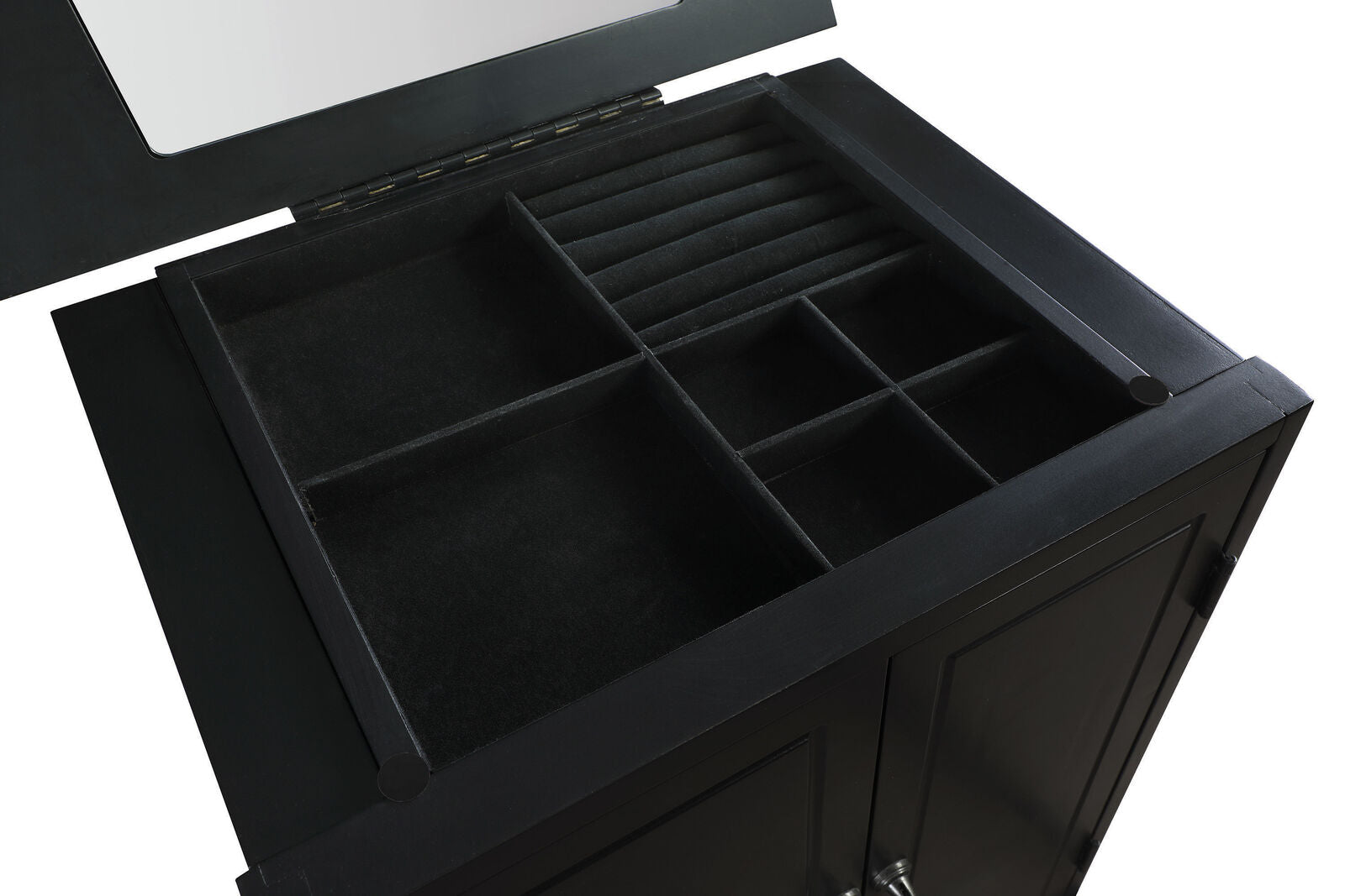 Coaster 5-Drawer Contemporary Jewelry Armoire Lingerie Chest Black 900095