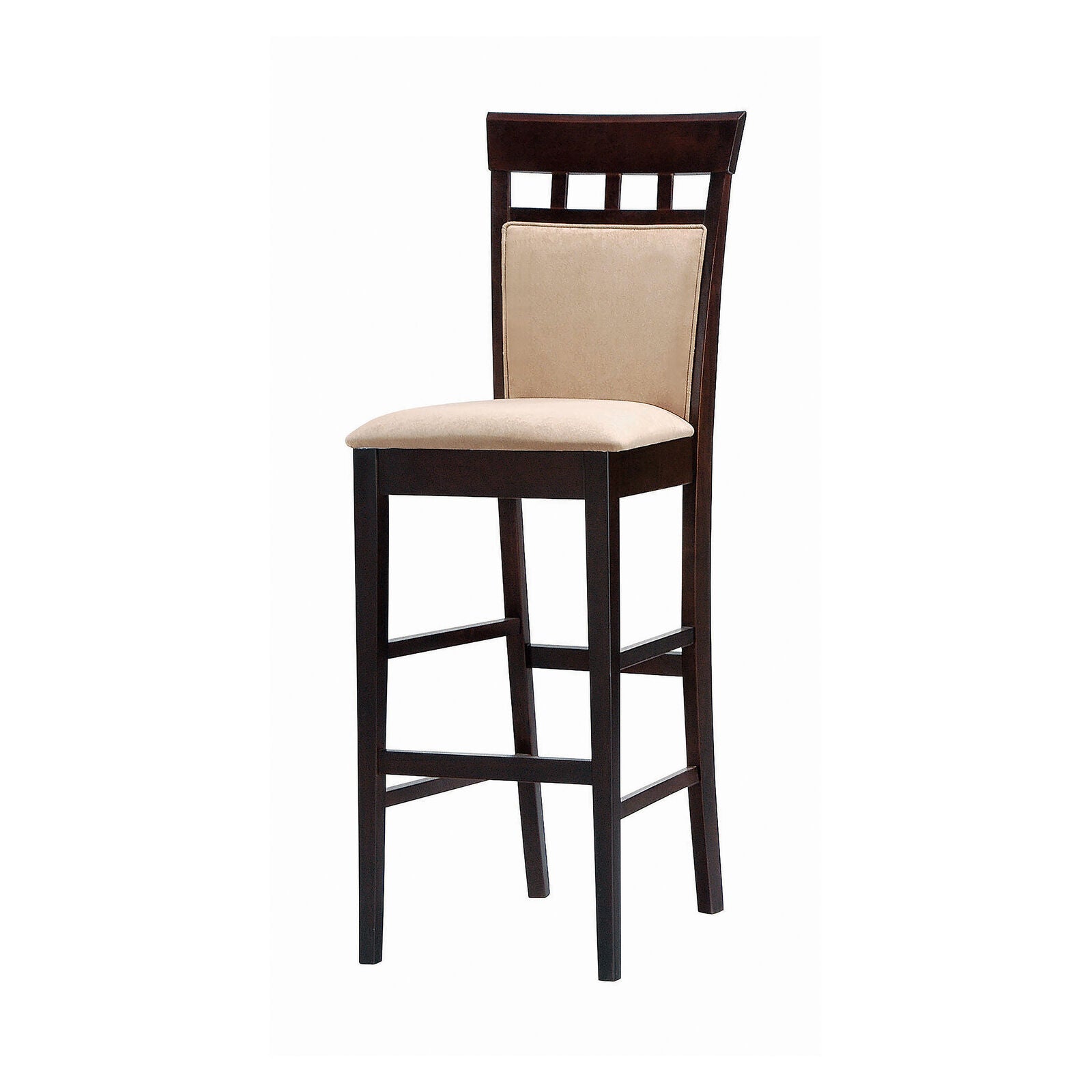 Coaster Upholstered Bar Stools Cappuccino And Tan (Set Of 2) 29" H 100220