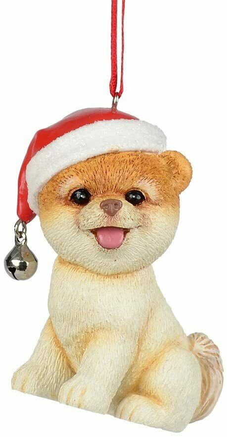 Department 56 Boo The World's Cutest Dog Santa Hat Ornament