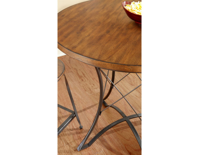 Steve Silver Company Adele Round Counter Dining Table, Brown