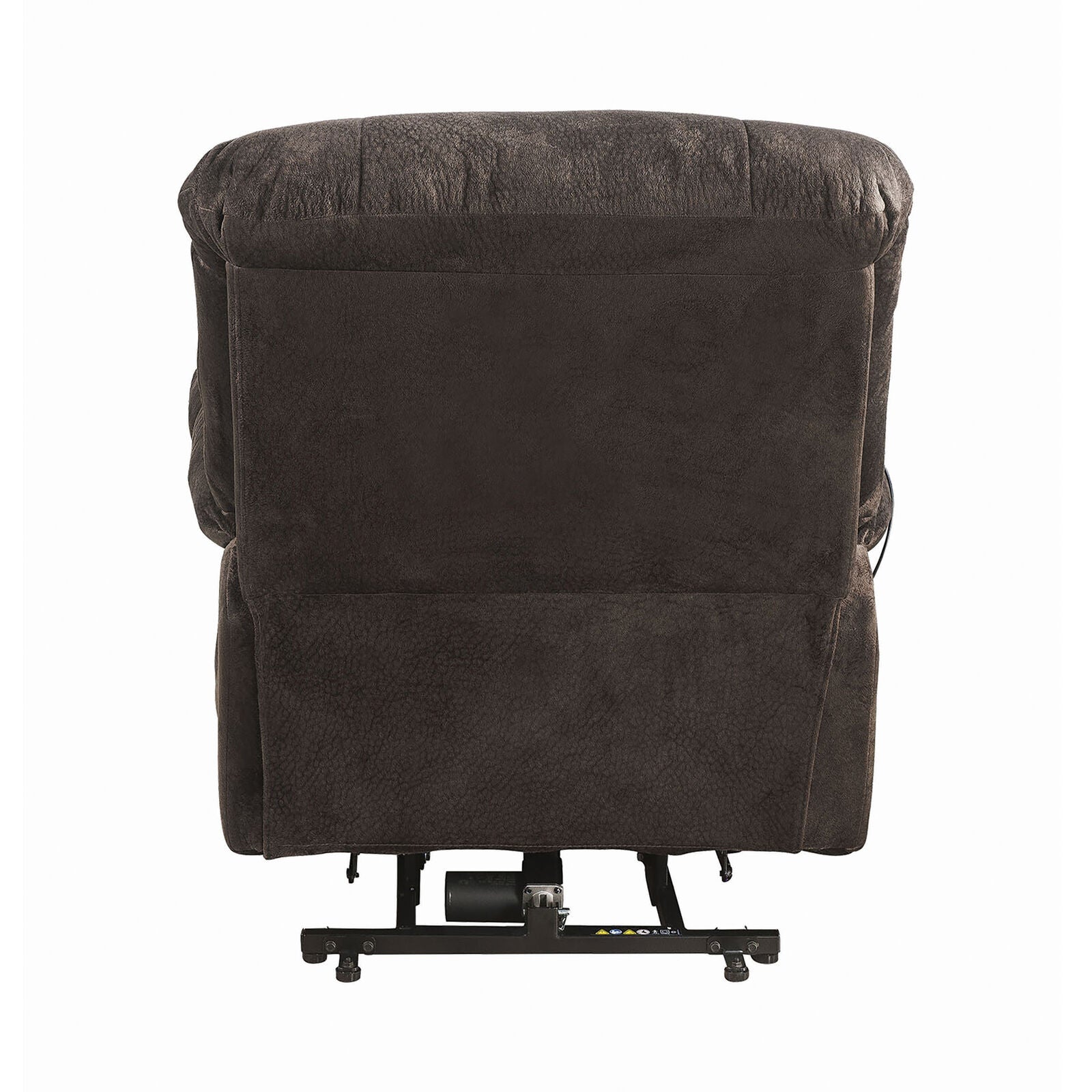 Coaster Velvet Upholstered Power Lift Recliner Chocolate 601026