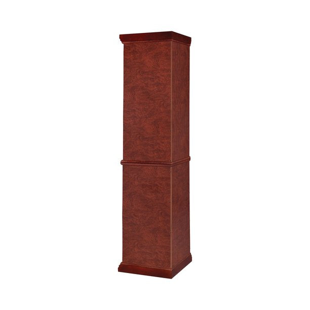 Traditional 6-Shelf Corner Curio Cabinet Medium Brown