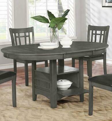 Lavon Oval Drop Leaf Dining Table With Storage Medium Grey 108211