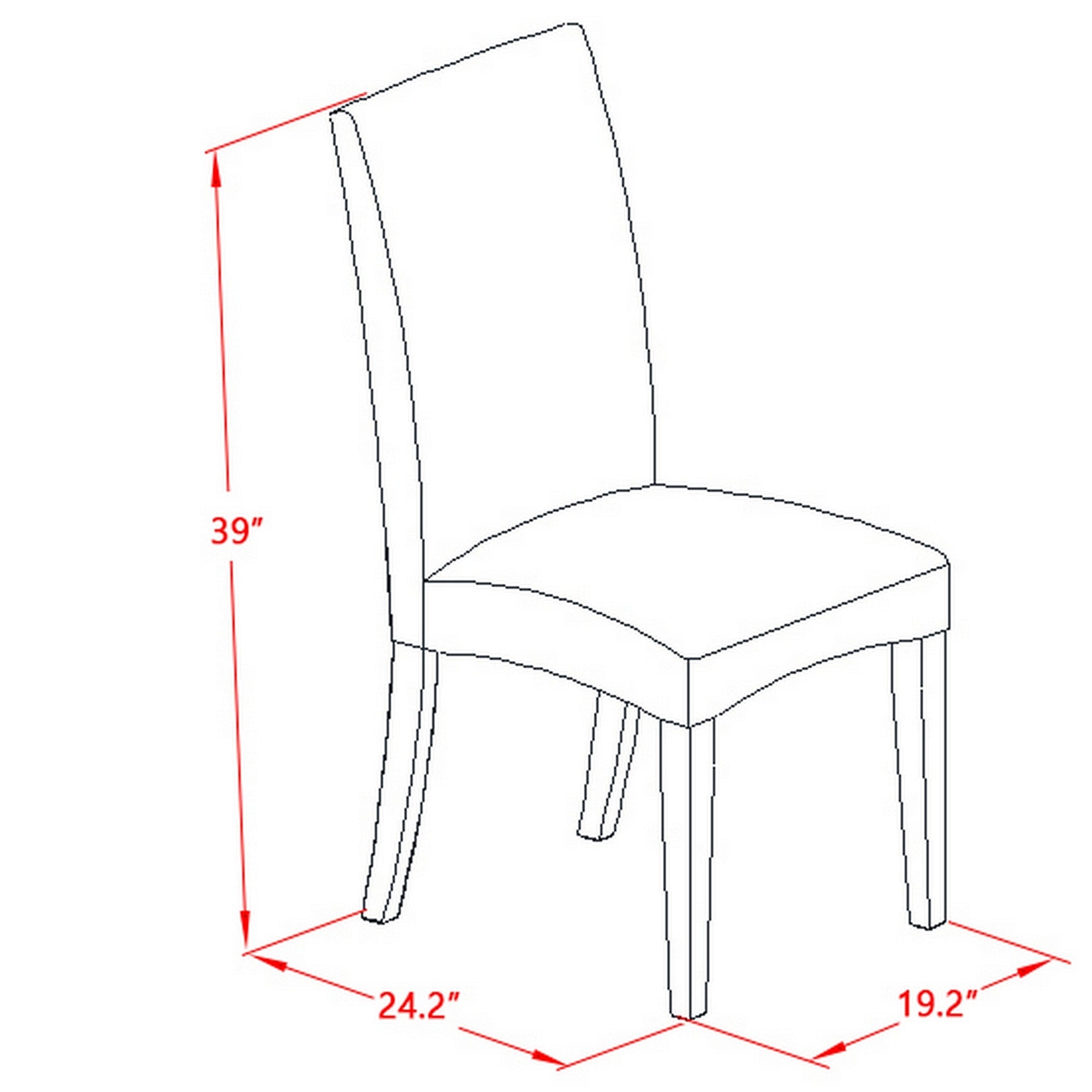 DRP4T16 Parson Chair with Oak Finish Leg and Linen fabric- Dark Khaki Color