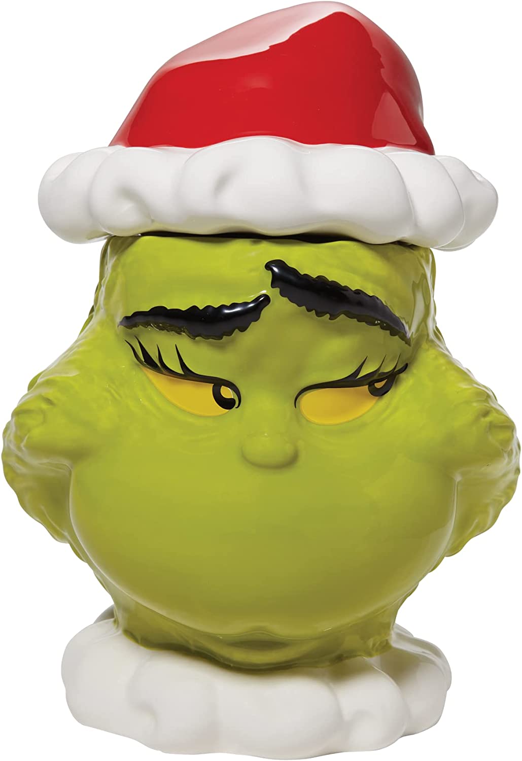 Department 56 Dr. Seuss The Grinch Face Sly Smile Sculpted Canister Cookie Jar