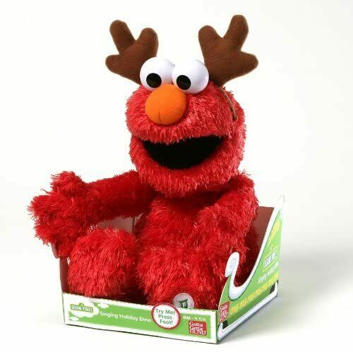 Gund Fun Sesame Street Seasonal Sing Along Holiday Elmo 14" Plush 4037498