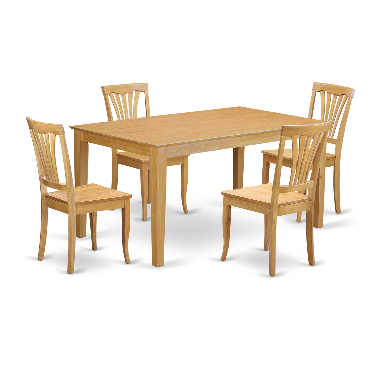 CAAV5-OAK-W 5 PC Small Kitchen Table set - small Kitchen Table and 4 Kitchen chair