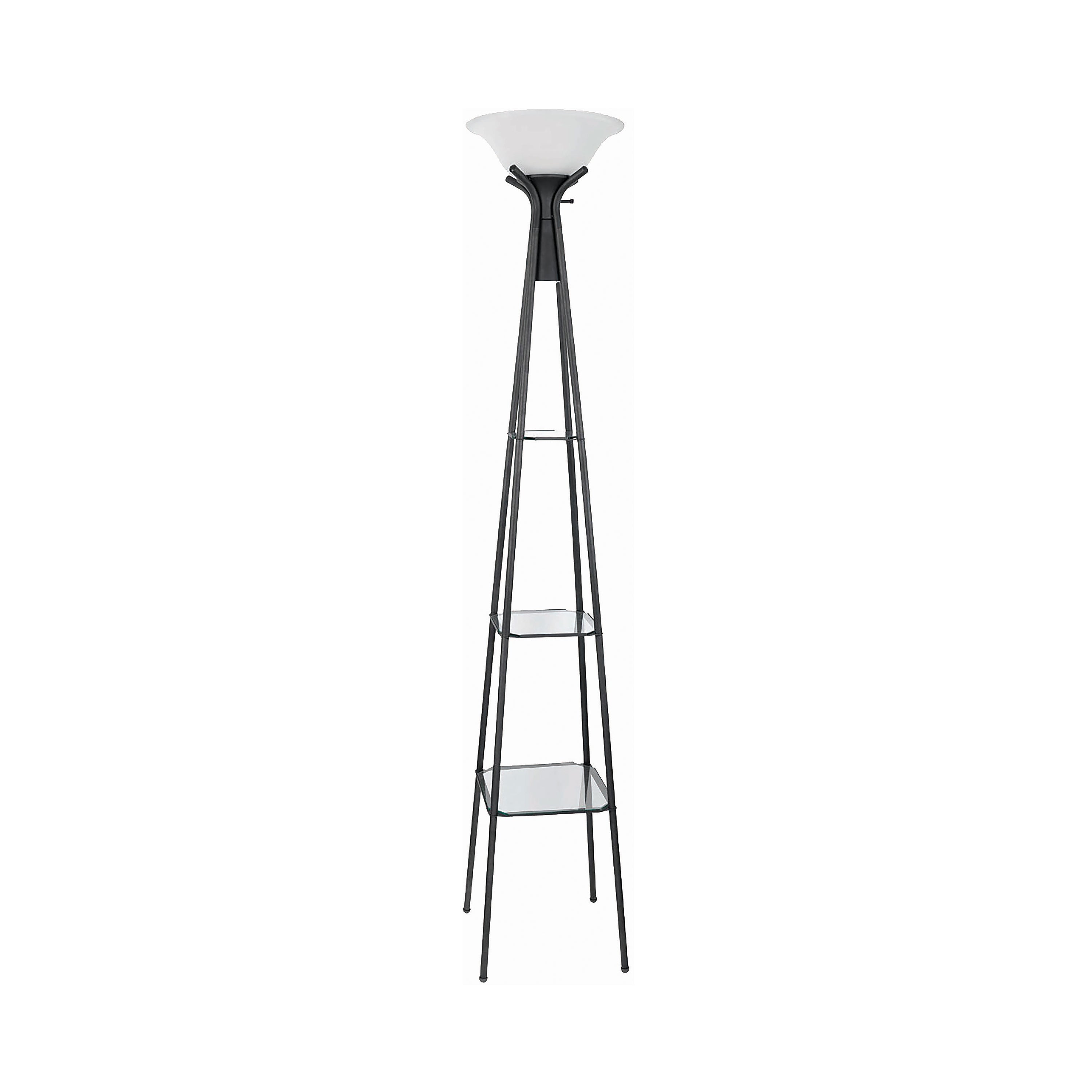 Versatile Shelf Tower Floor Lamp Charcoal Black CO-901420