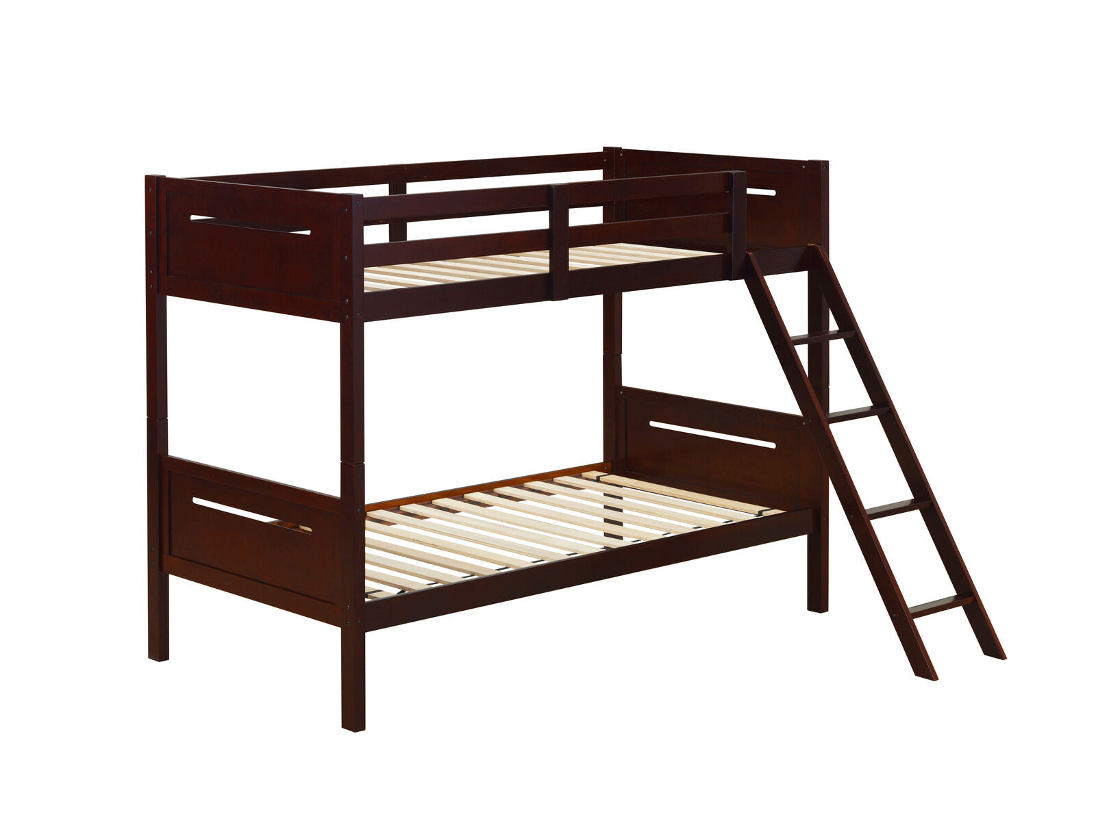 Coaster Solid Wood Separable Littleton Twin Over Twin Bunk Bed Brown 405051BRN