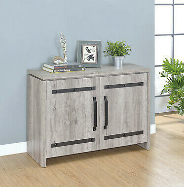 Modern Farmhouse 2-Door Accent Cabinet Grey Driftwood