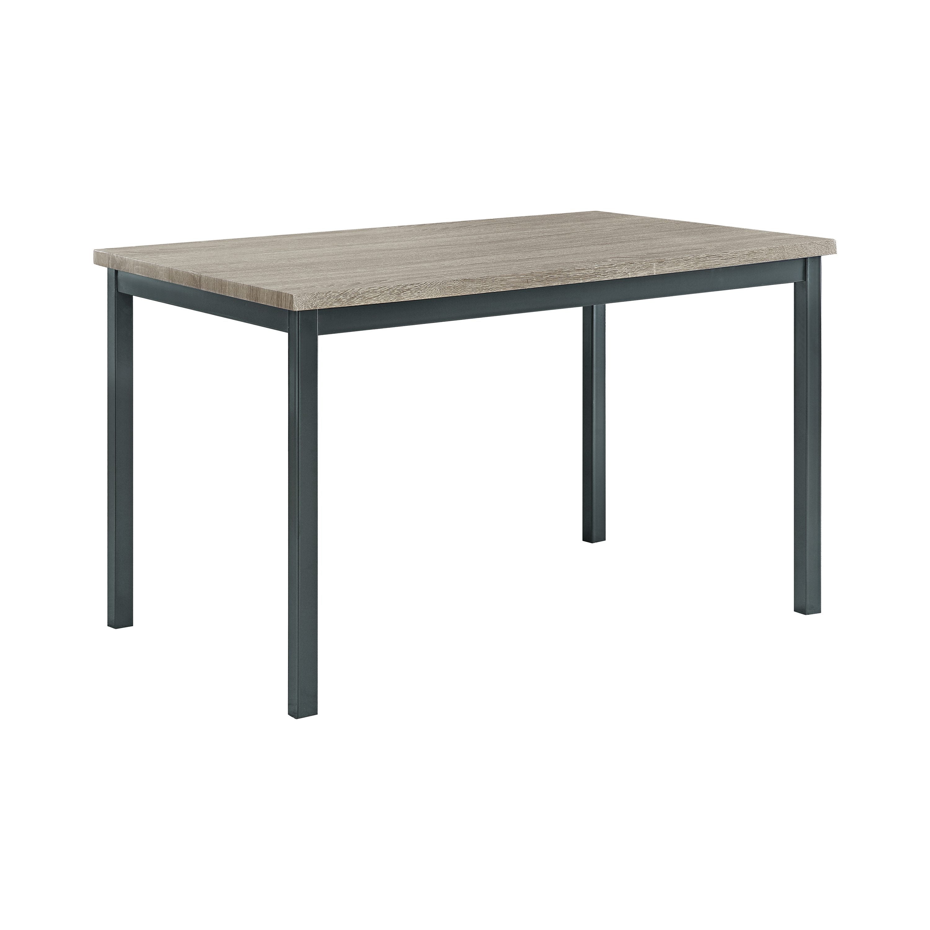 Garza Rectangular Metal And Wood Dining Table Black