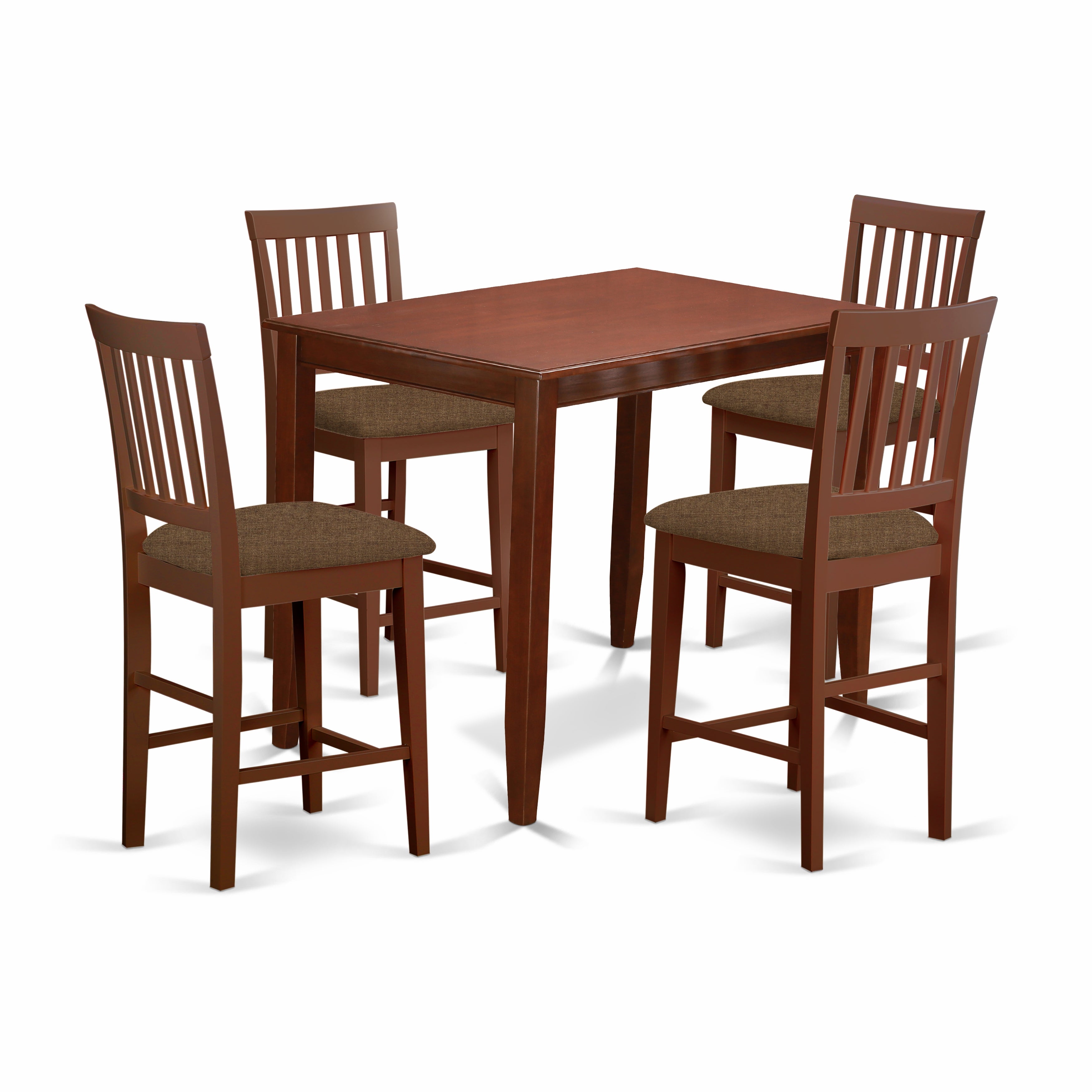 BUVN5-MAH-C 5 Pc pub Table set-pub Table and 4 counter Chairs.