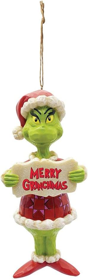 Enesco Jim Shore Dr. Seuss Merry Grinchmas Hanging Ornament,