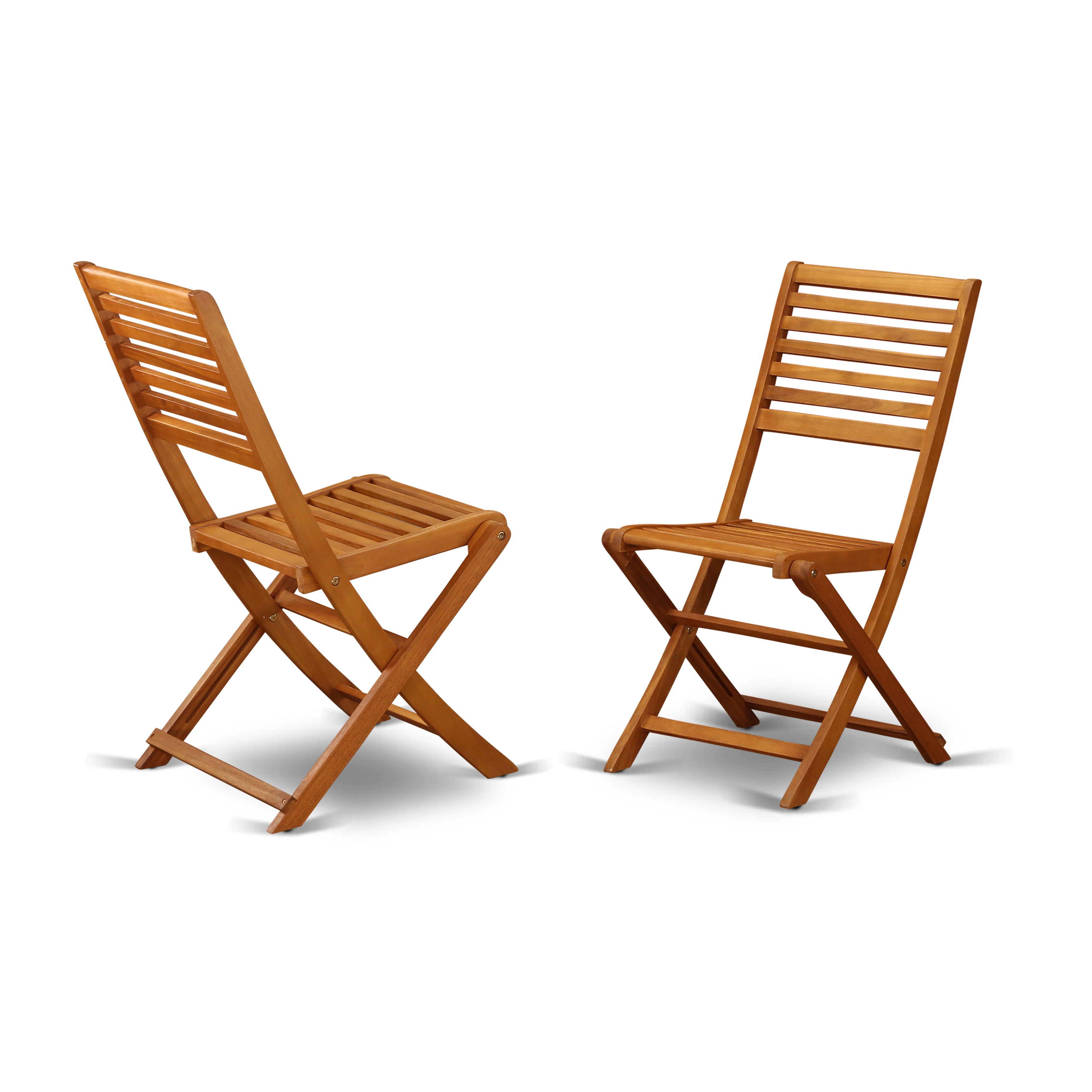 BBSCWNA Solid Acacia Solid wood Outdoor-Furniture Side Foldable Chair-Set of two