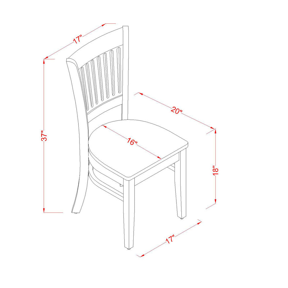 VAC-ESP-W Vancouver Wood Seat Dining Chairs in Espresso Finish