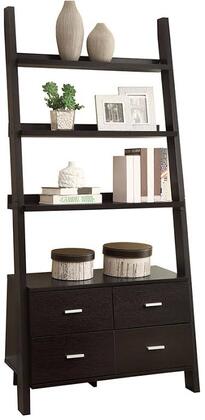 Bower 4-drawer Storage Bookcase Cappuccino