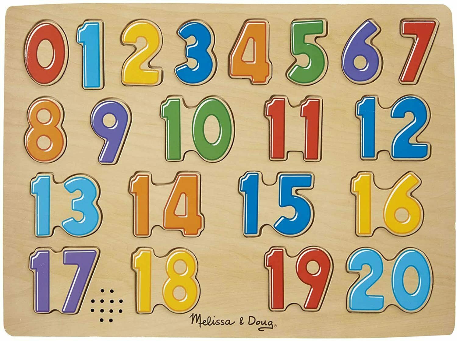 Melissa & Doug Numbers 1 - 20 Sound Wooden Puzzle 339