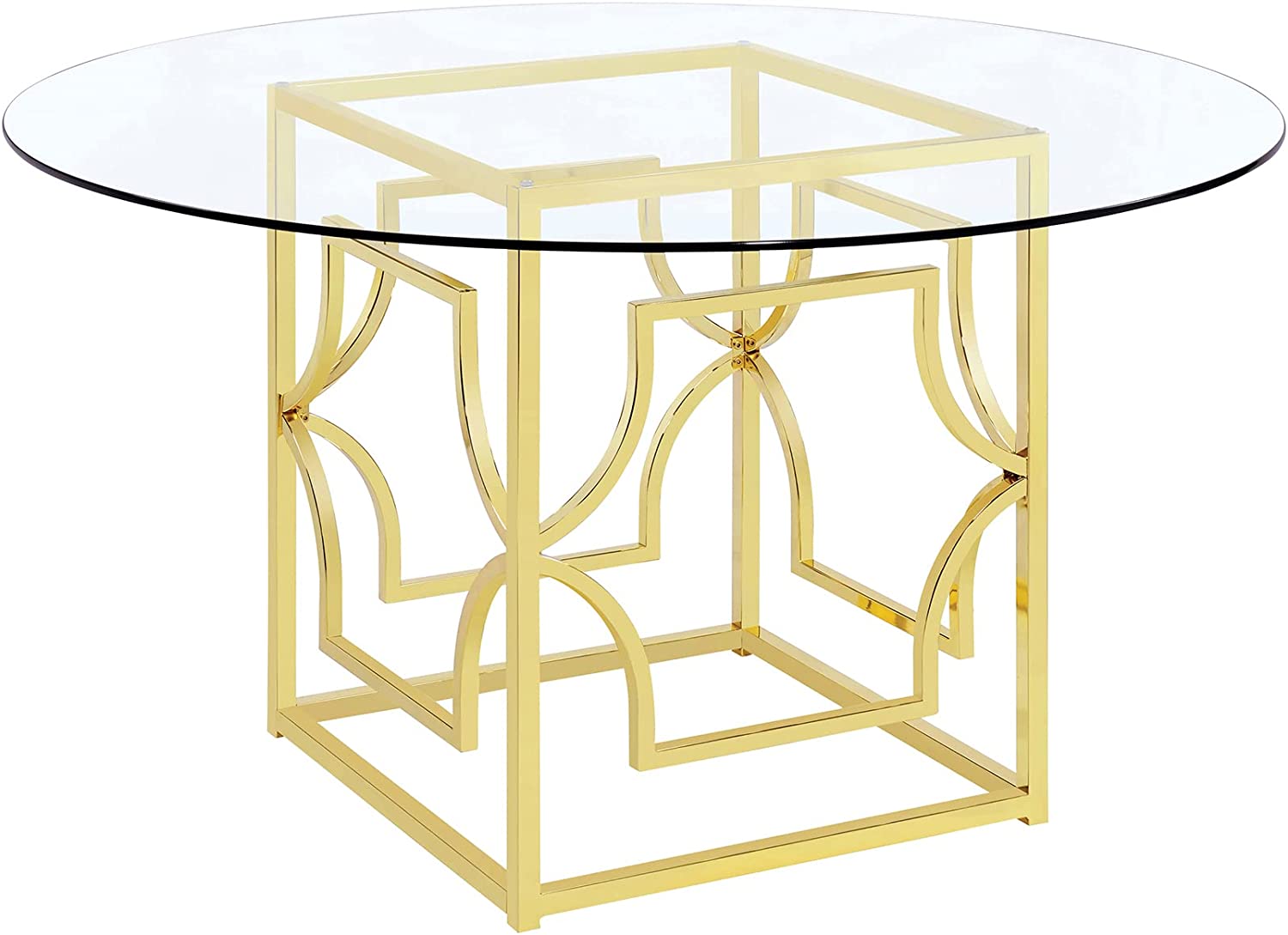 Coaster Contemporary Starlight Dining Table Base Brass