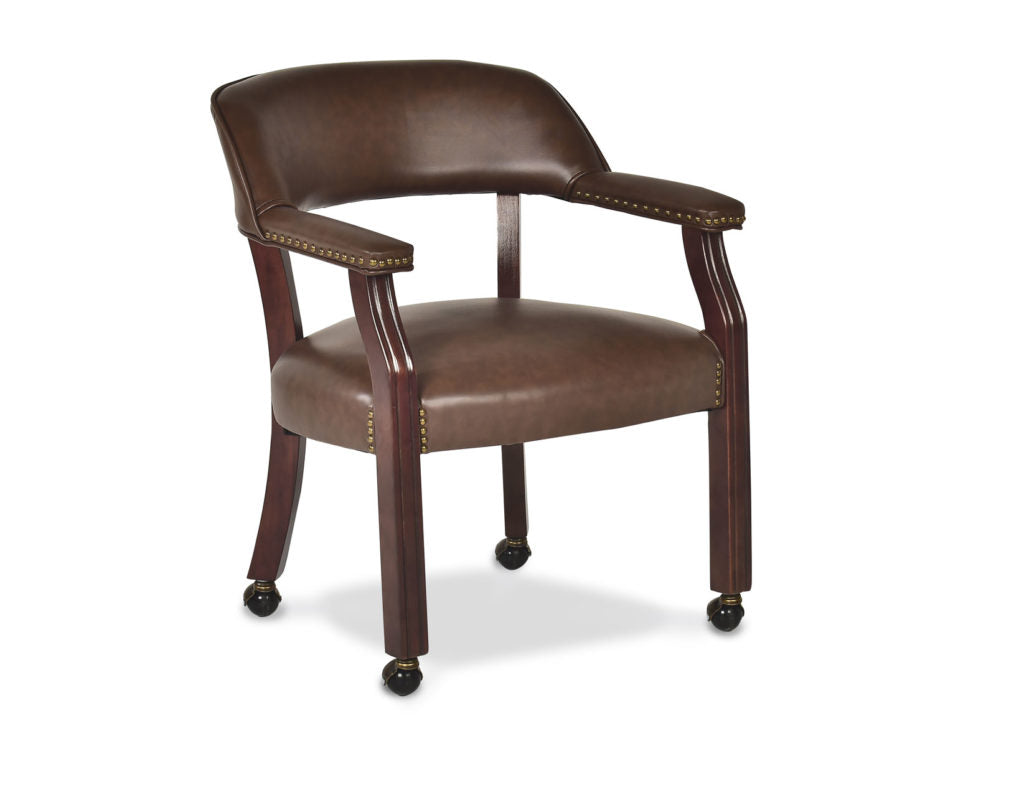 Steve Silver Traditional Tournament Chair with Casters (Brown)