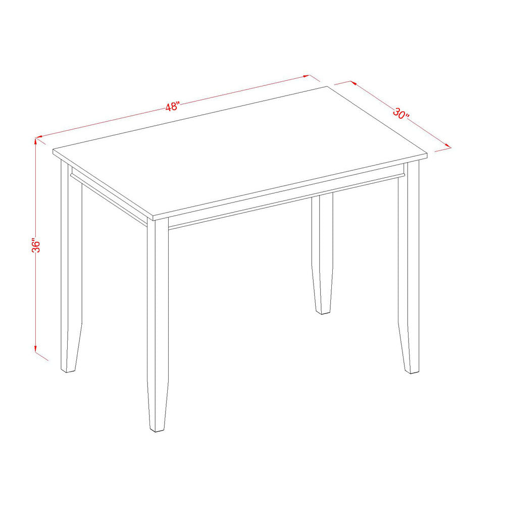 BUCK5-BLK-LC 5 Pc Counter height Table set-counter height Table and 4 Kitchen counter Chairs