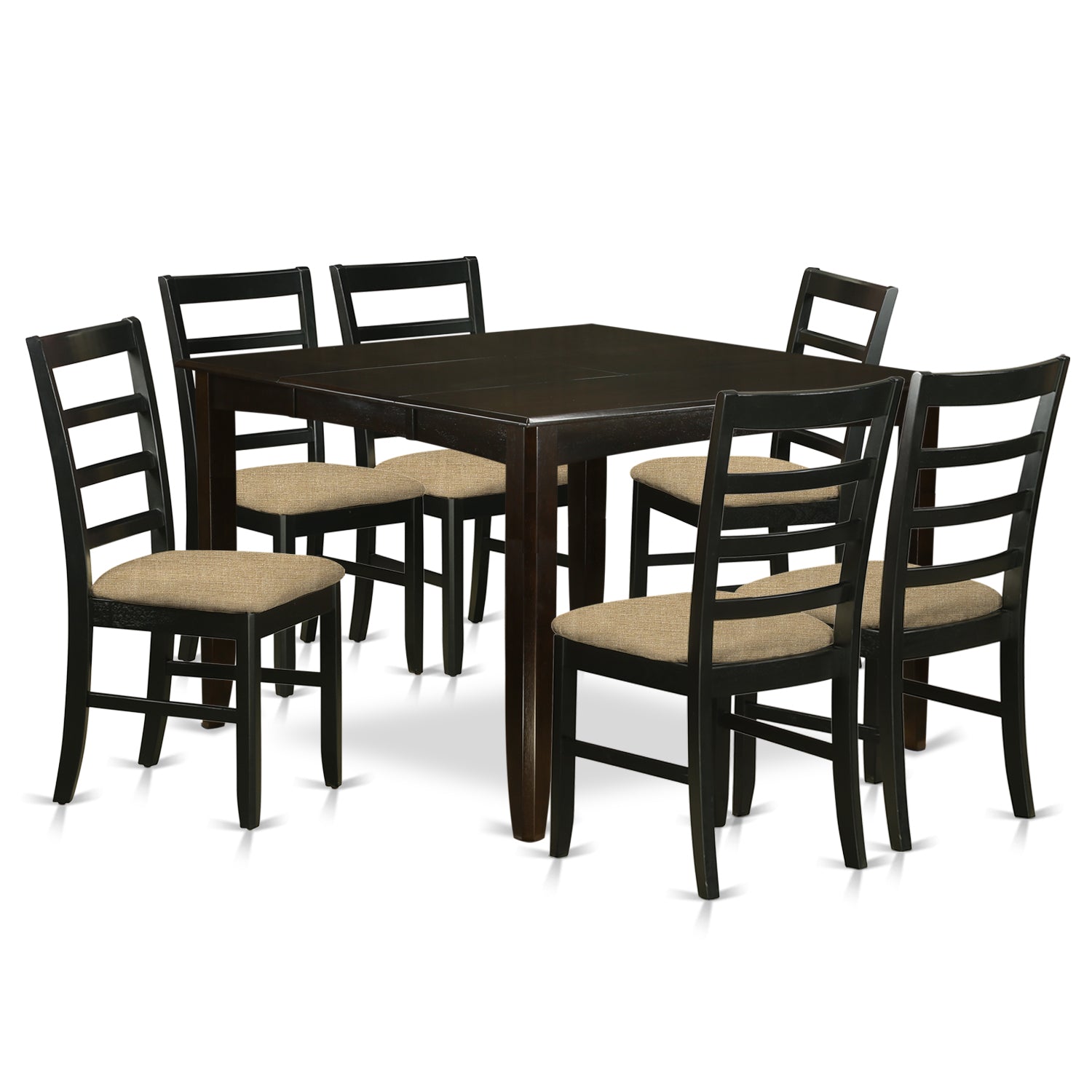 FAIR7-CAP-C 7 PC pub height set- Square Table and 6 Kitchen counter Chairs