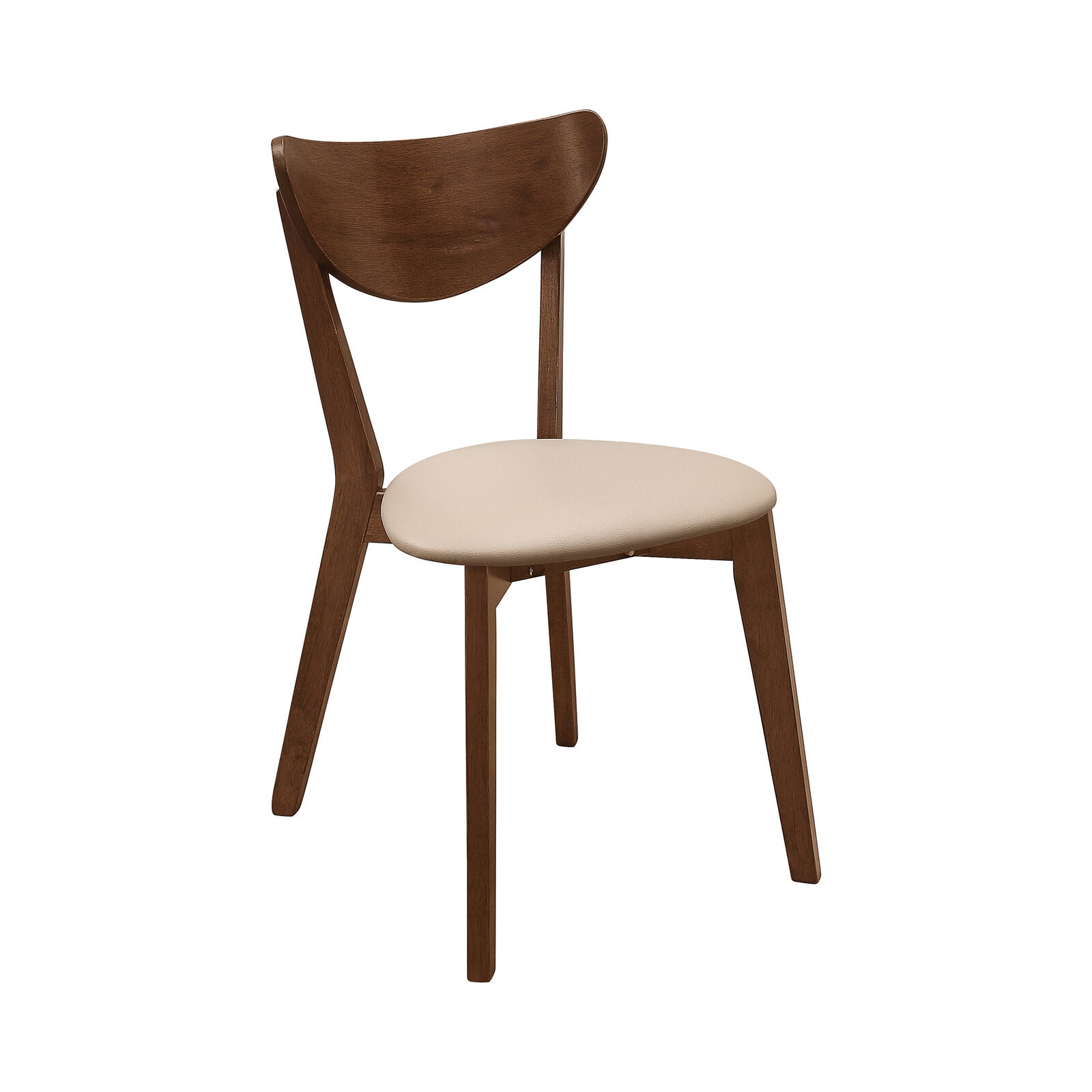 Kersey Dining Side Chairs With Curved Backs Beige And Chestnut (Set Of 2) 103062