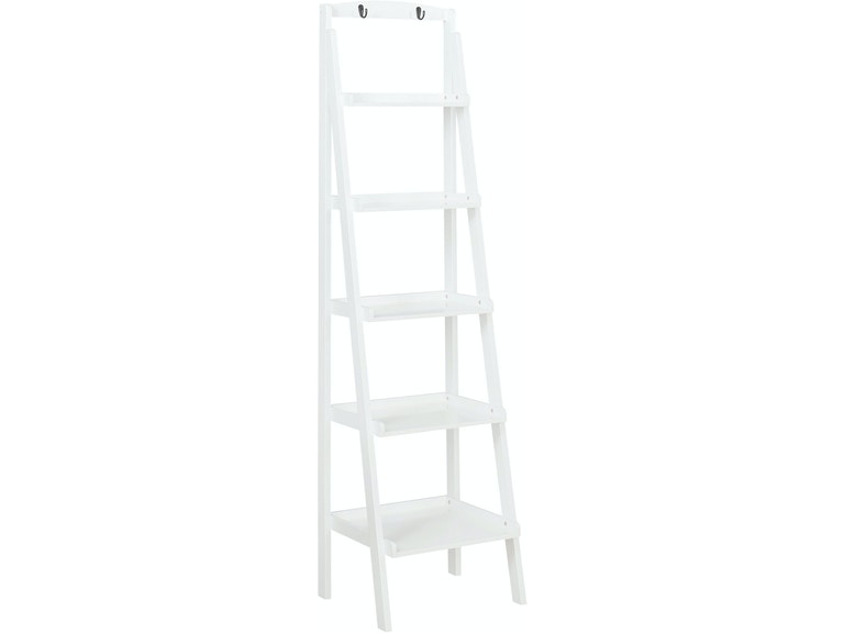 Coaster 5Tier Ladder Bookcase Display Stand Rack White