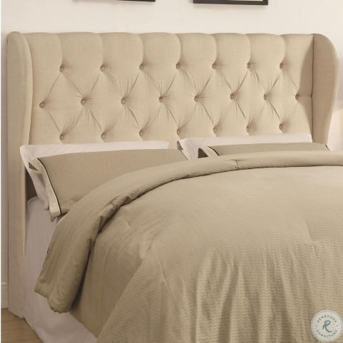 Murrieta Queen / Full Tufted Upholstered Headboard Beige