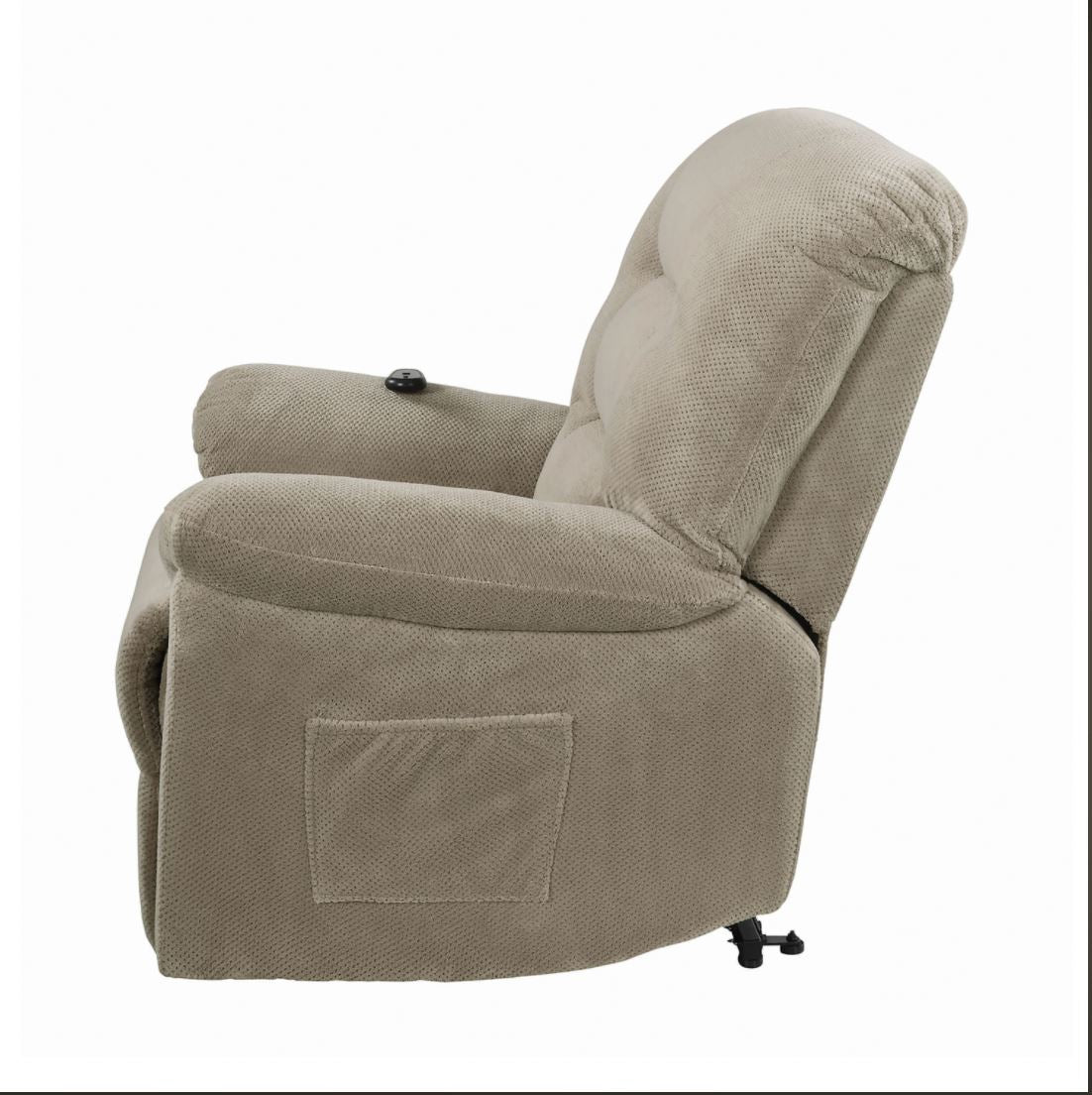 Coaster Power Lift Recliner, Taupe Textured Chenille Fabric