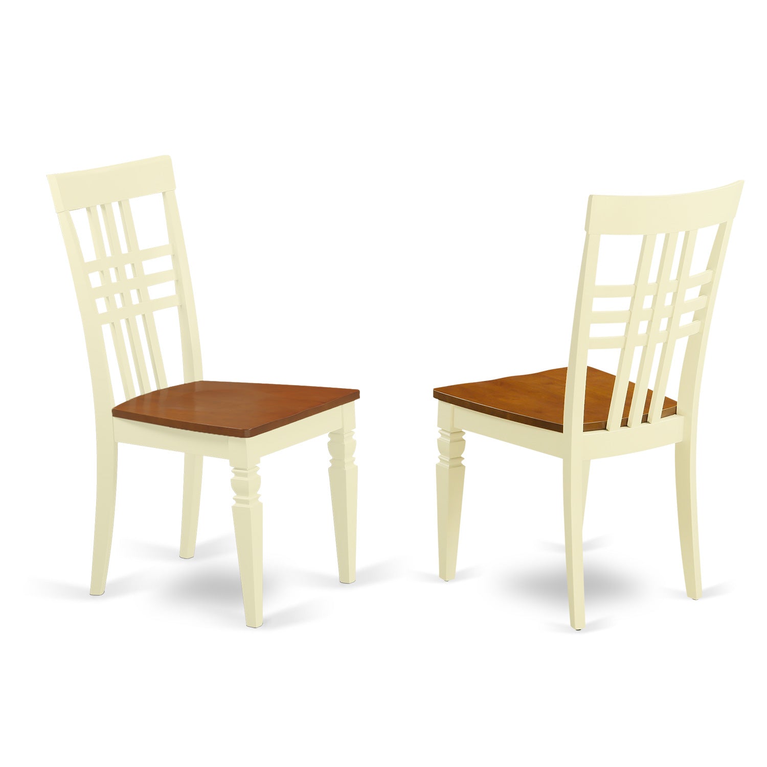 ANLG5-BMK-W 5 Pc Dining room set with a Table and 4 Dining Chairs in Buttermilk and Cherry