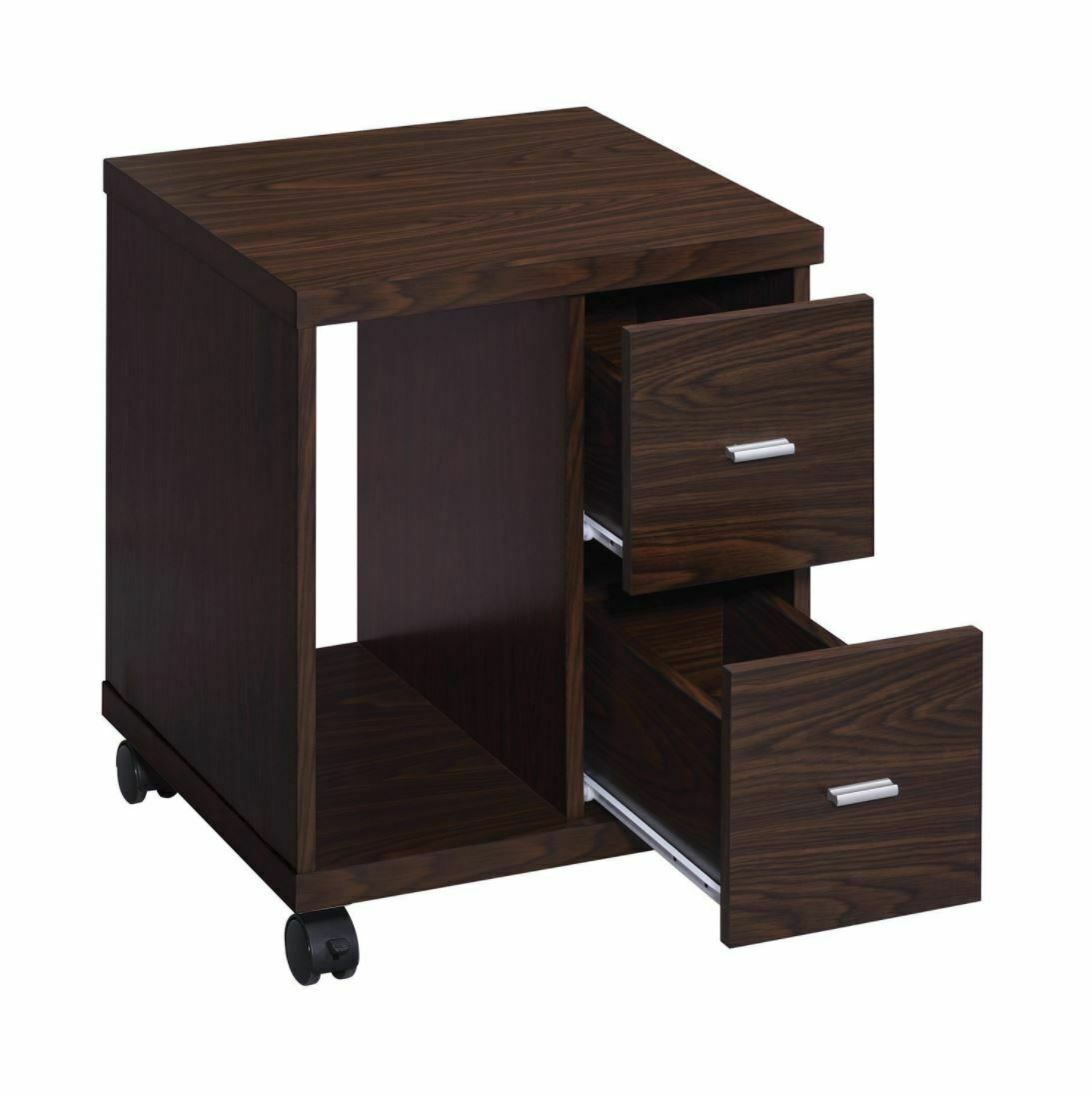 Russell 2-drawer CPU Stand Black Oak Medium Oak