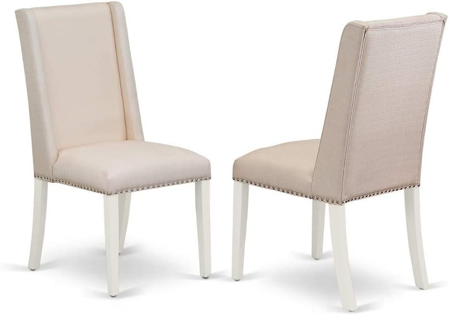 East West Furniture DLFL3-WHI-01 3-Piece Wood Dini