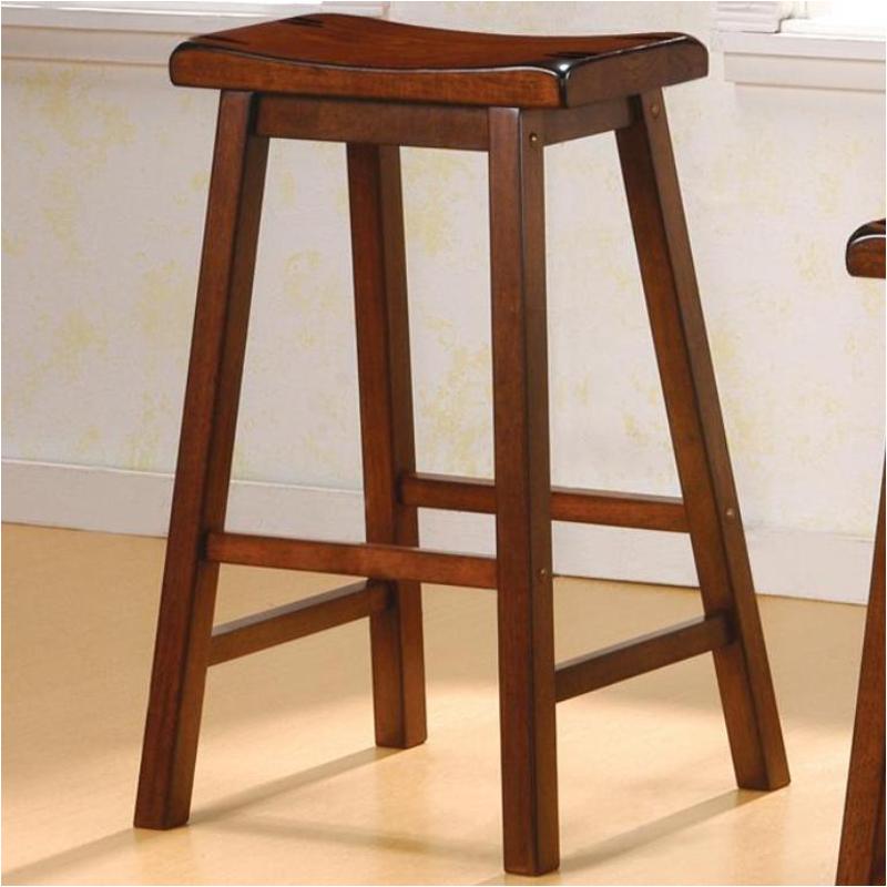 Coaster Saddle Seat Wooden Bar Stools Chestnut (Set of 2)