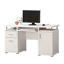 Coaster Tracy 2-Drawer Computer Desk With File Cabinet White 800108