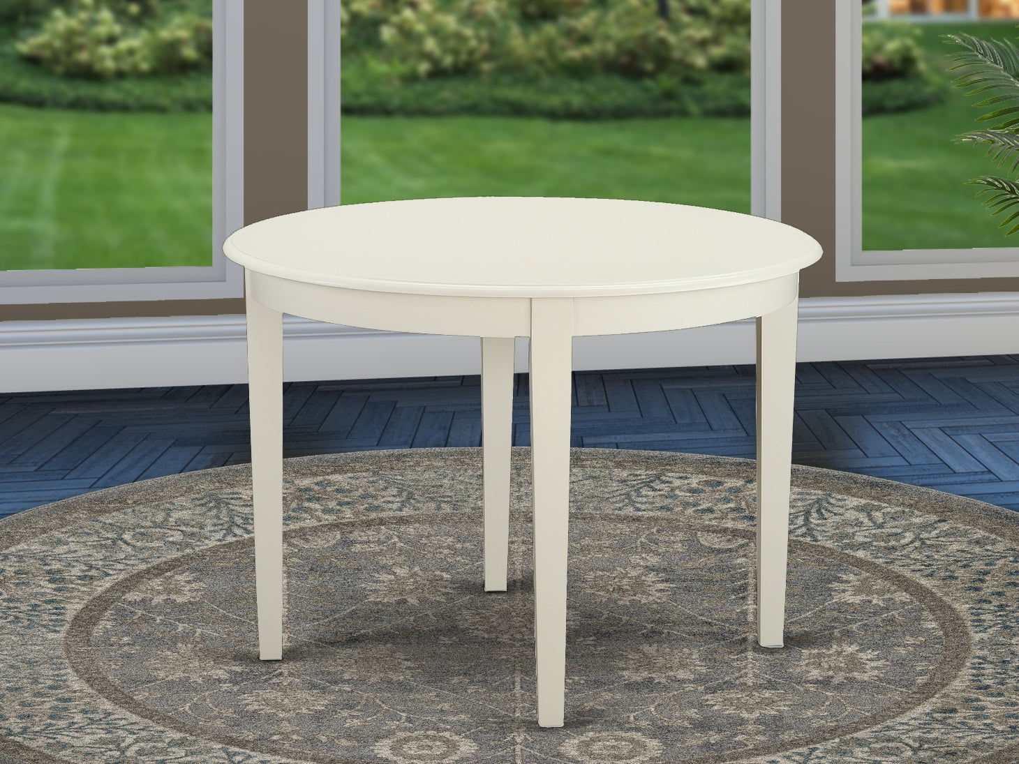 BOT-WHI-T Boston table 42" Round with 4 tapered legs