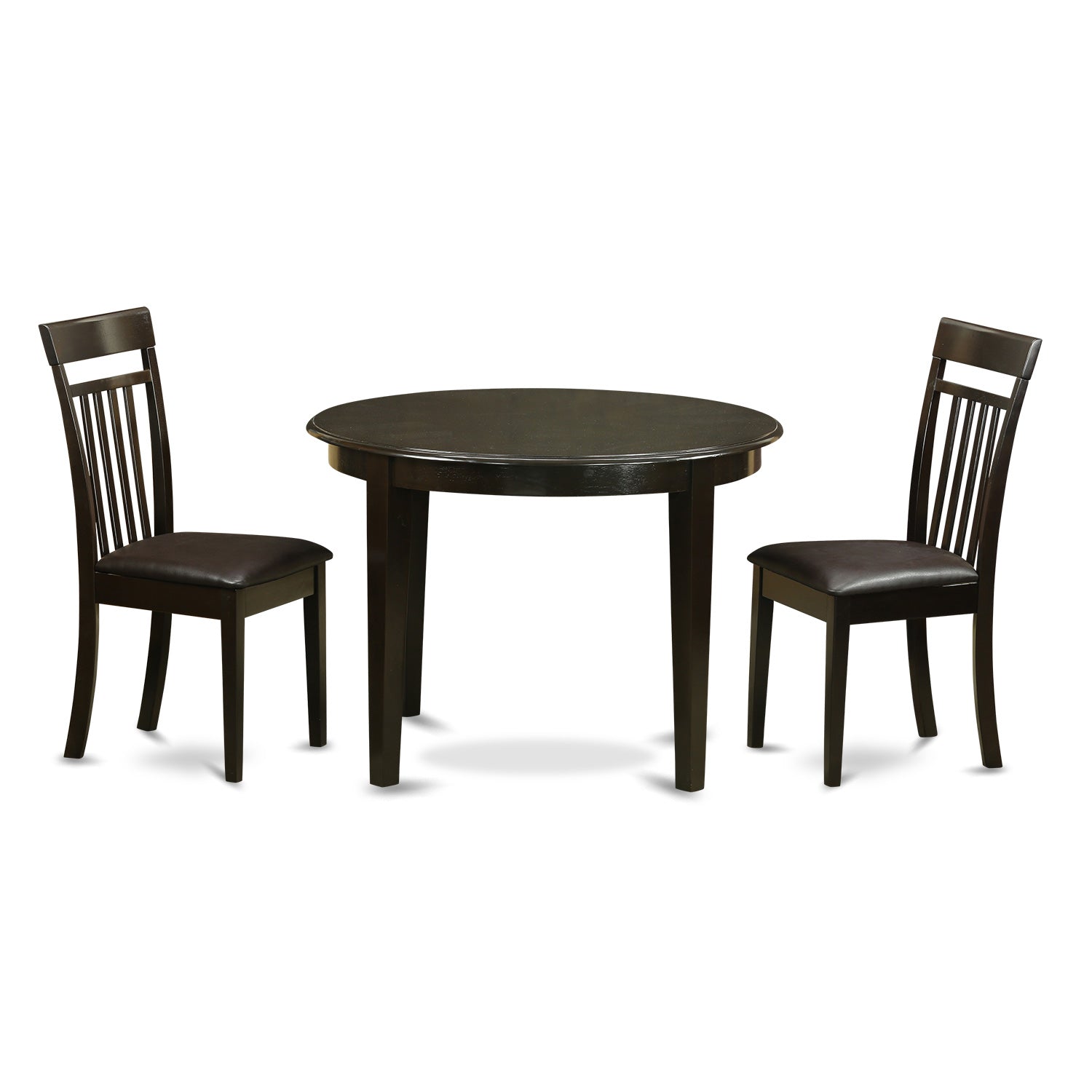 BOCA3-CAP-LC 3 PC small Kitchen Table set-Kitchen Table and 2 Dinette Chairs