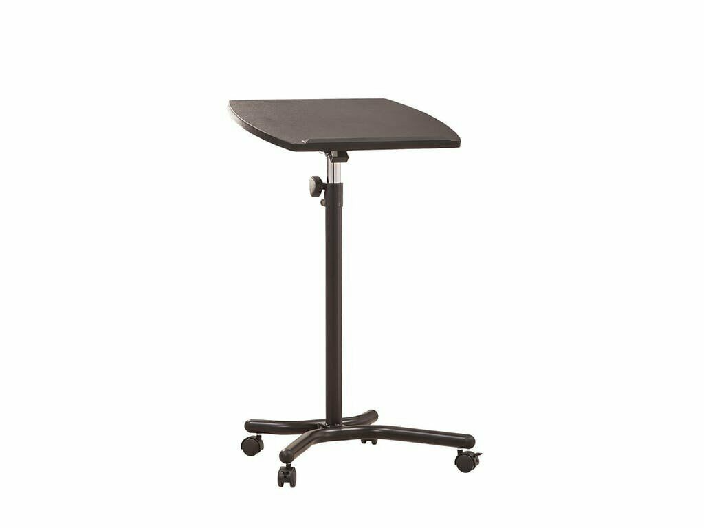 Adjustable Laptop Stand with Casters, Black