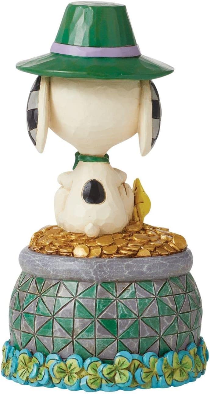 Enesco Peanuts by Jim Shore Snoopy Pot of Gold Figurine