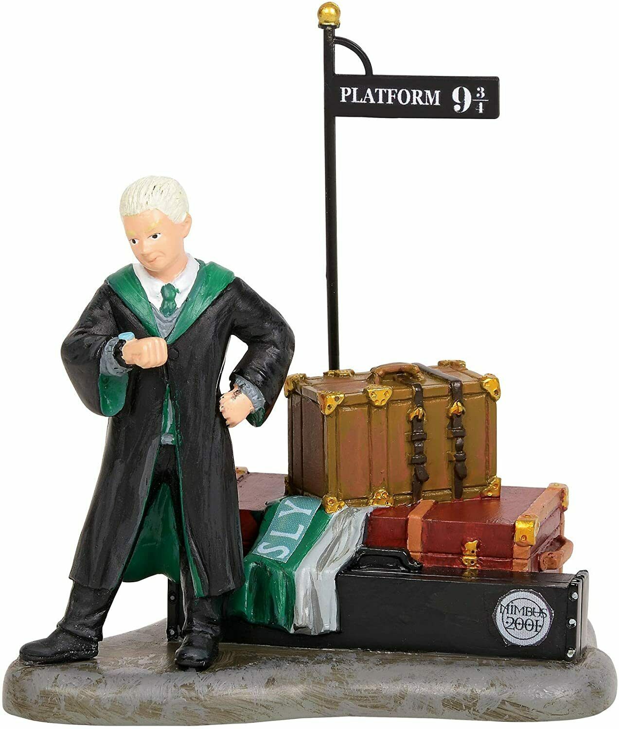 Dept 56 Harry Potter Village Accessories Draco Waits at Platform Figurine 600333