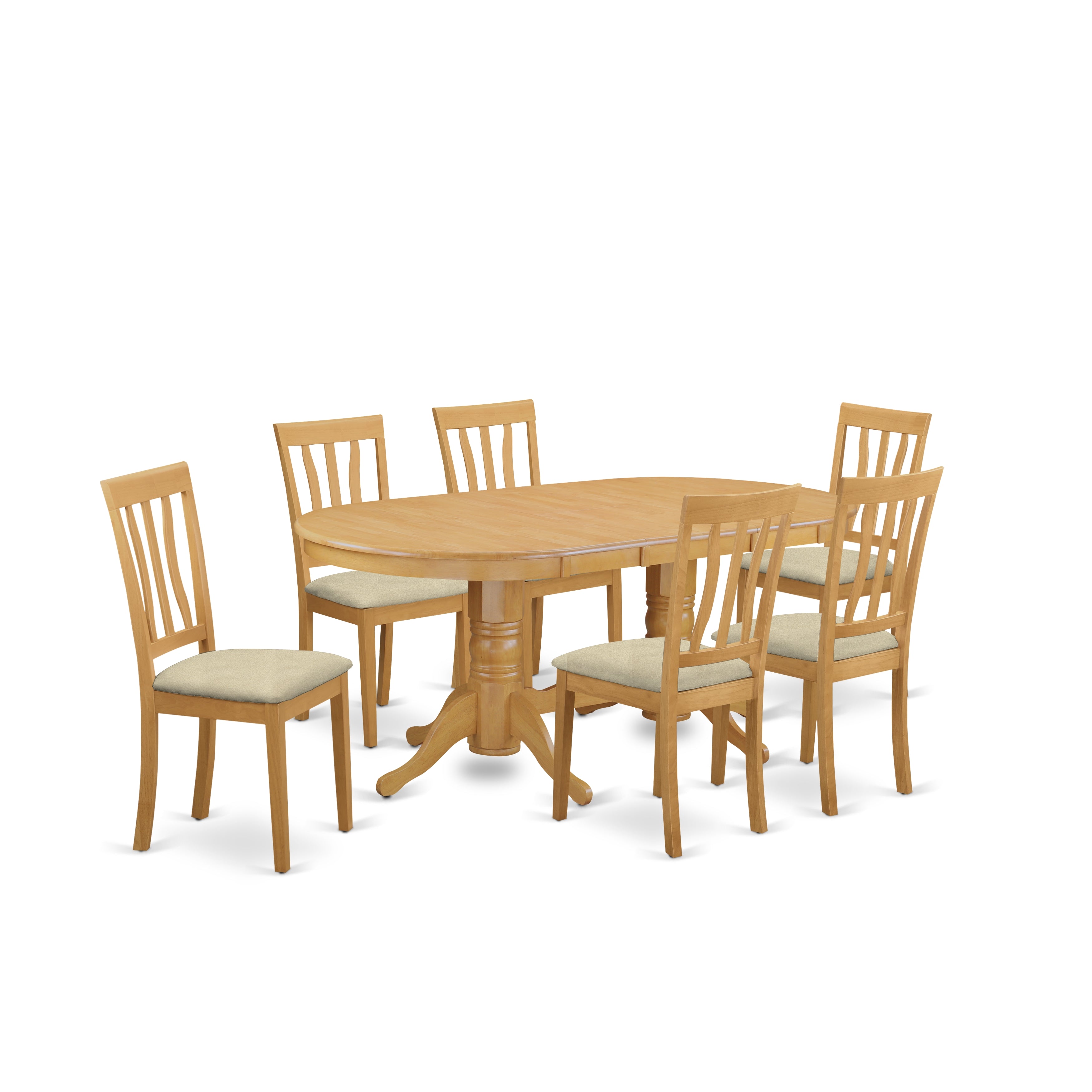 VAAN7-OAK-C 7 PcTable set - Kitchen Table and 6 Kitchen Chairs