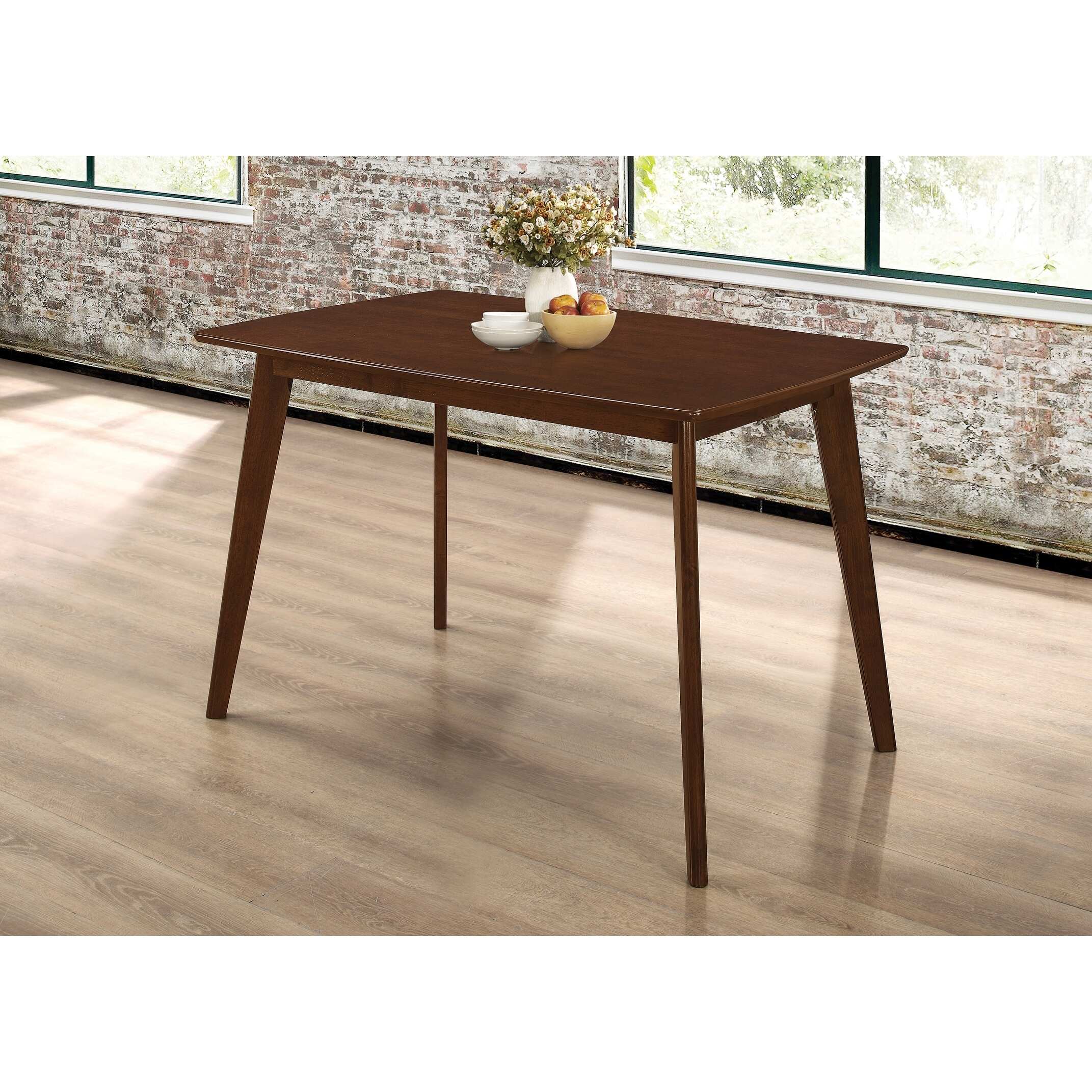 Kersey Dining Table With Angled Legs Chestnut