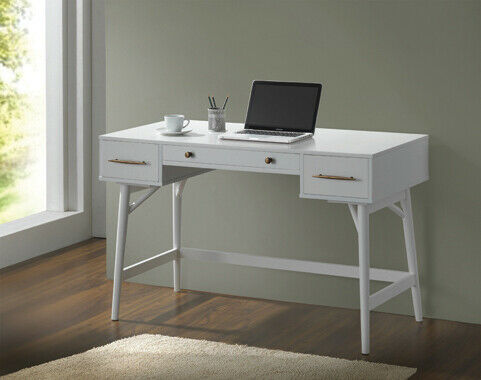 Coaster Mid-century Modern Style Writing Desk in White